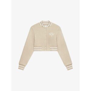 Givenchy Cropped Varsity Jacket Natural Wool Small
